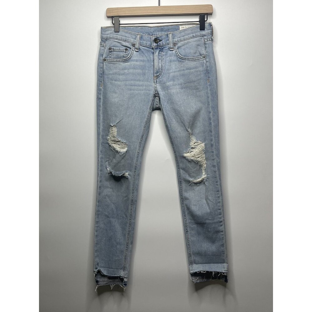 Rag & Bone Womens Jean Dre Capri Light Wash 24